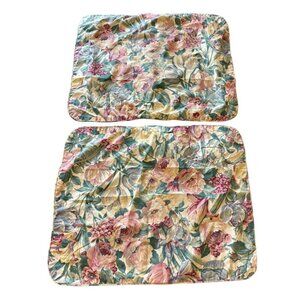 Vintage Springmade Cottage Core Cabbage Rose  Set Of 2 Standard Pillow Shams